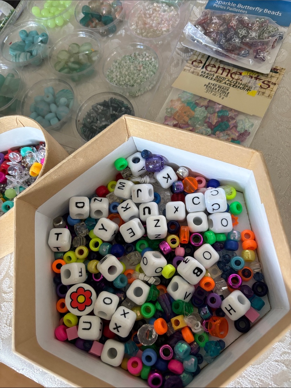 LOT of Mainstays Multi-Color Craft Beads and Assorted Bead Sets - Picture 4 of 6